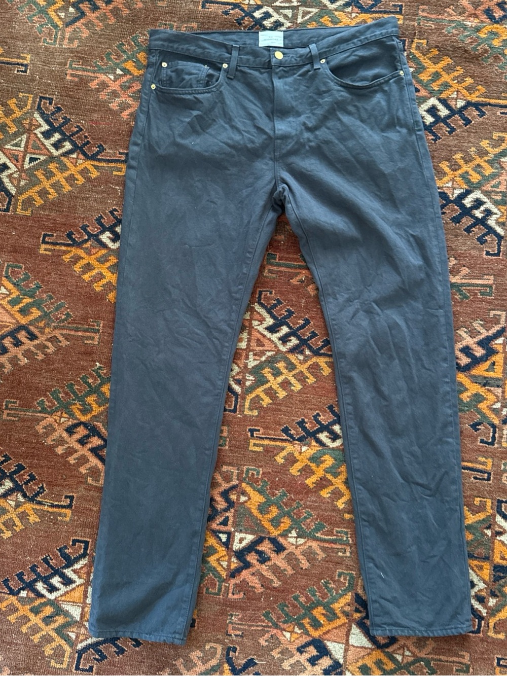 Sid Mashburn Men’s Jeans Slim Straight 5-Pocket Denim Garment Dyed 38x34